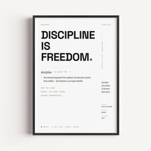 Discipline Is Freedom poster — MNFSTO