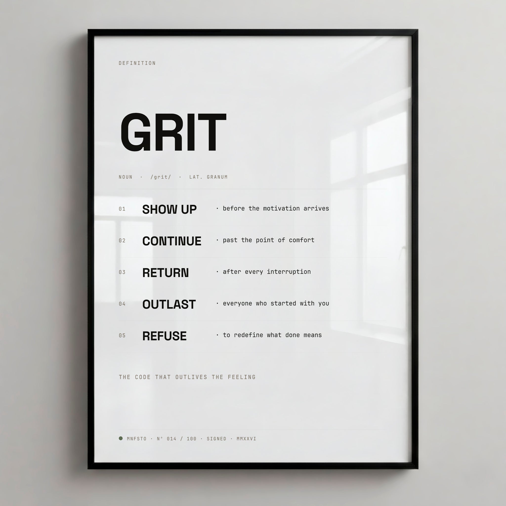 MNFSTO 014 Grit — In Rotation