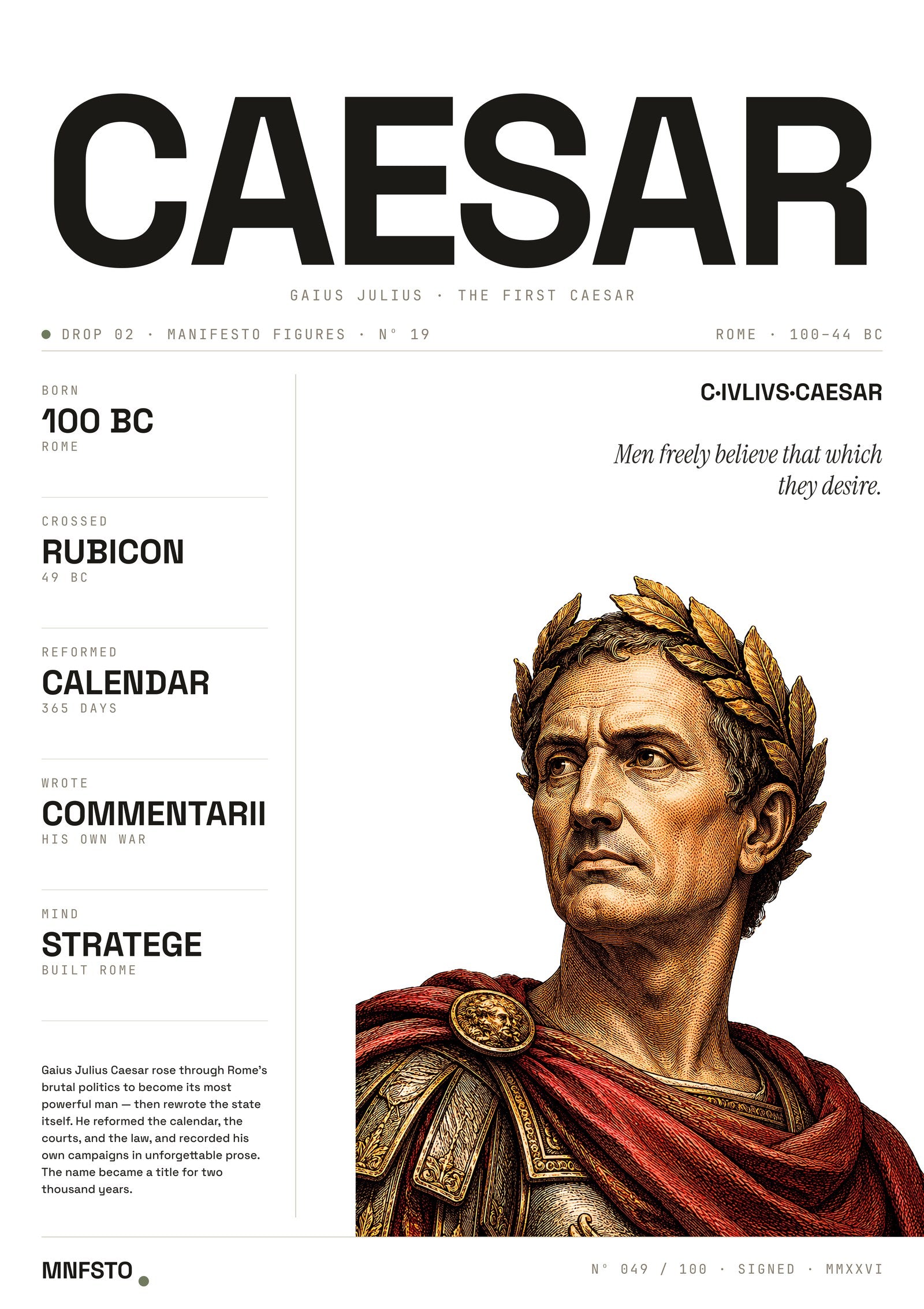 Julius Caesar — MNFSTO Manifesto Figures Nº049