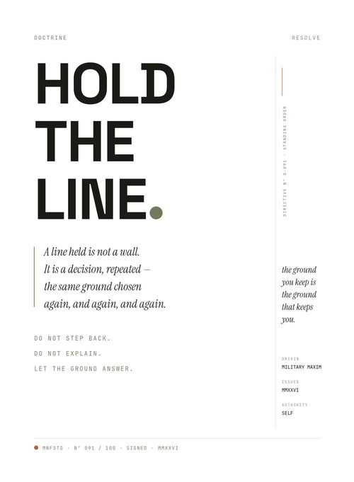 Hold the Line — MNFSTO Doctrine Nº091